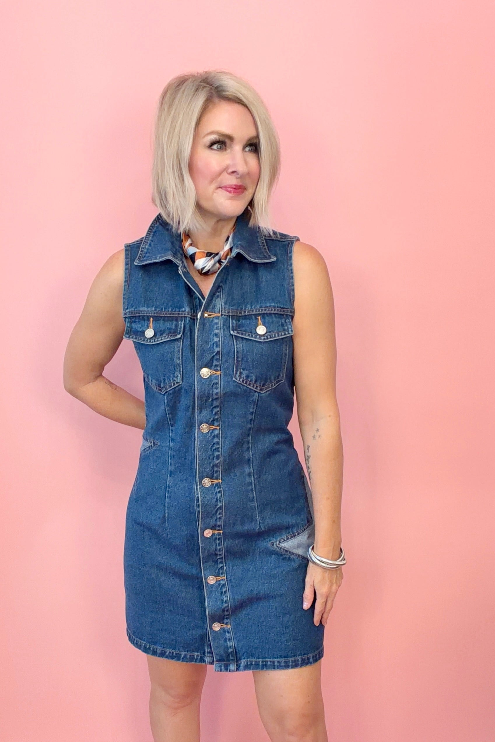 Star Struck Denim Dress