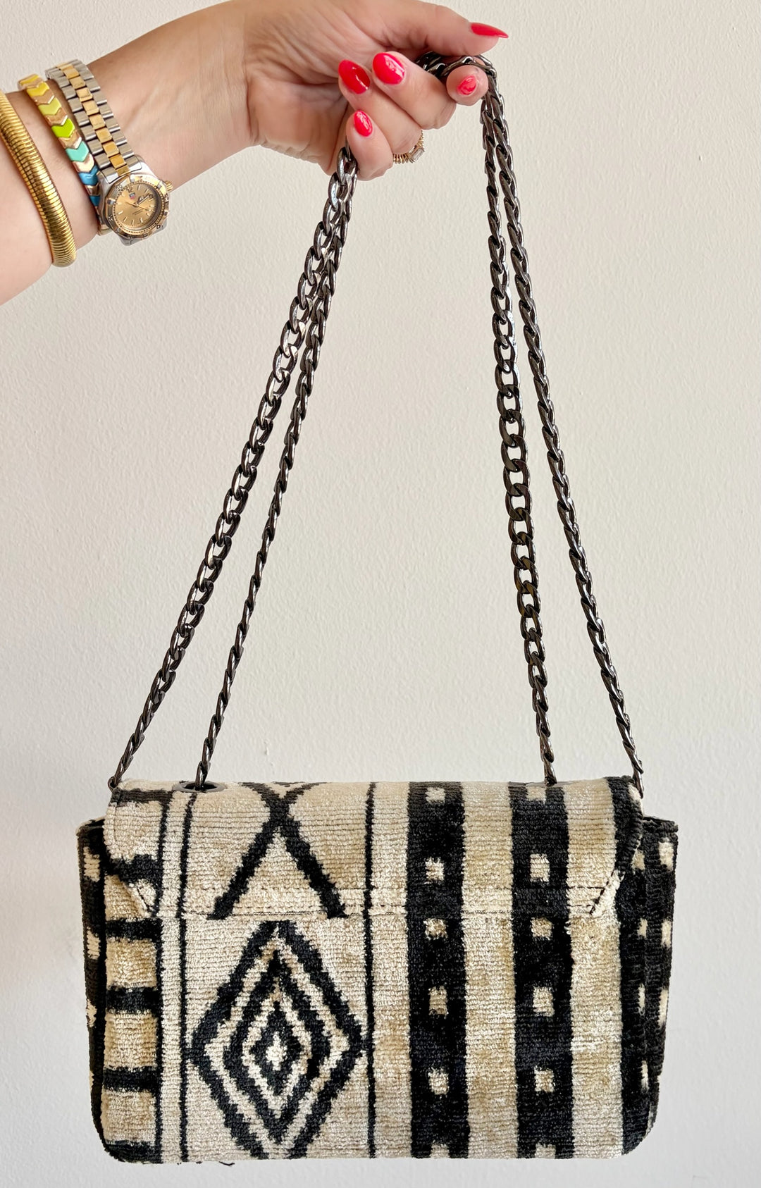 Silk Story Chain Handbag