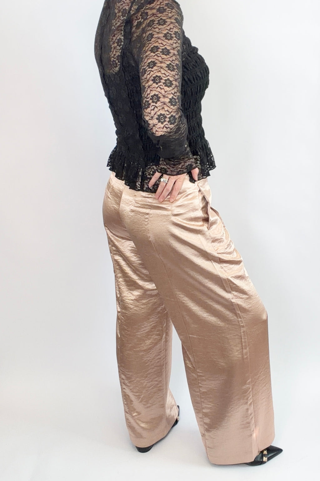 Pop the Bubbly Satin Pants