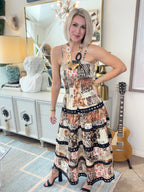Stitched Story Midi Dress