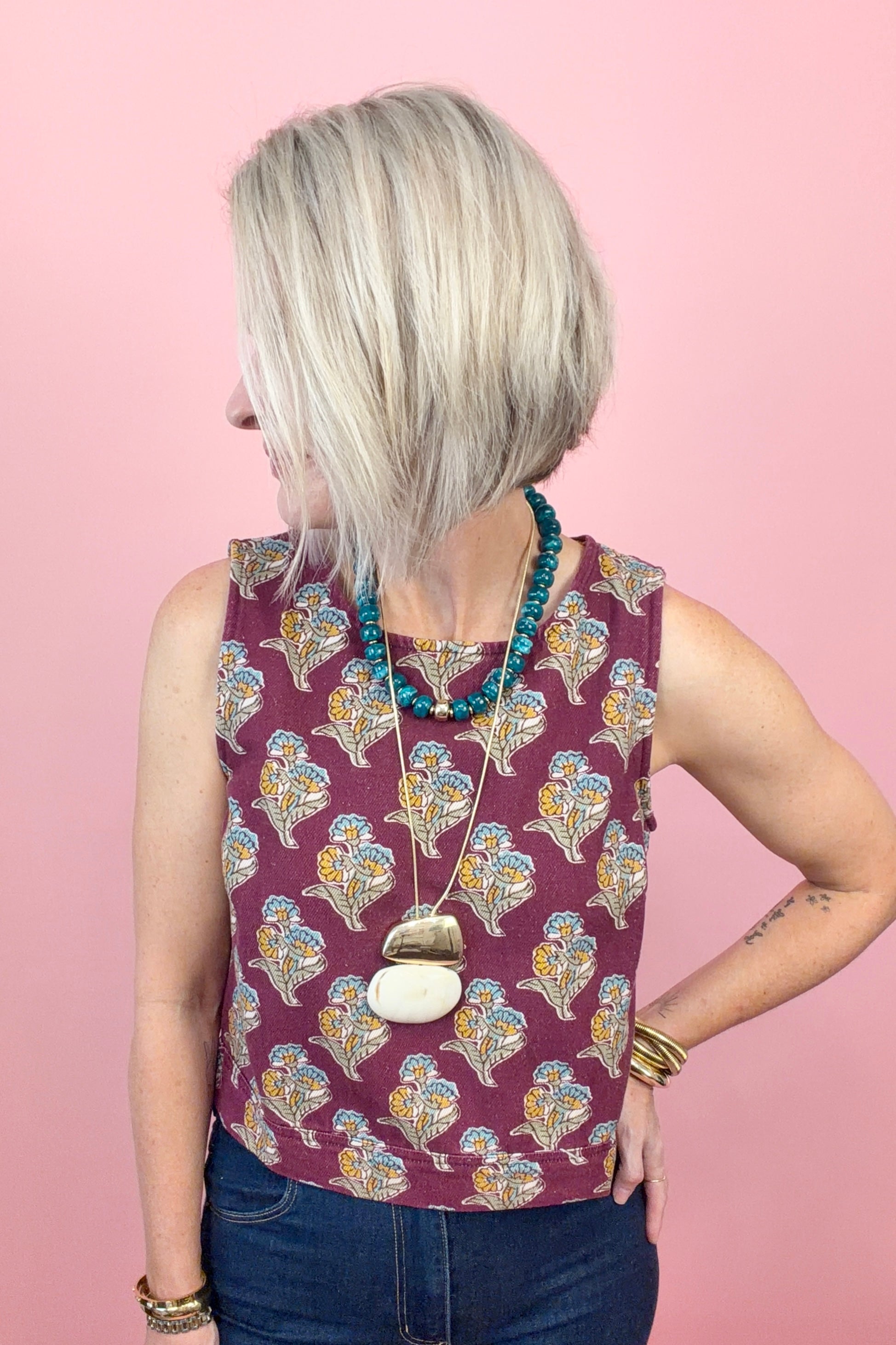 Sundown Floral Denim Top