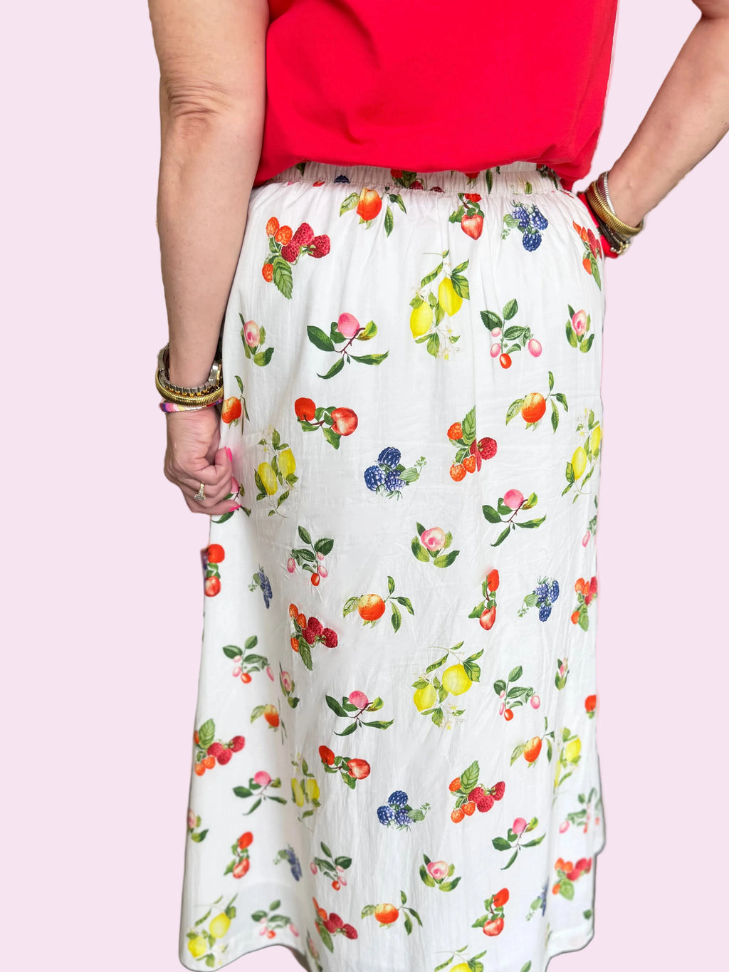 Picked Fresh Printed Midi Skirt