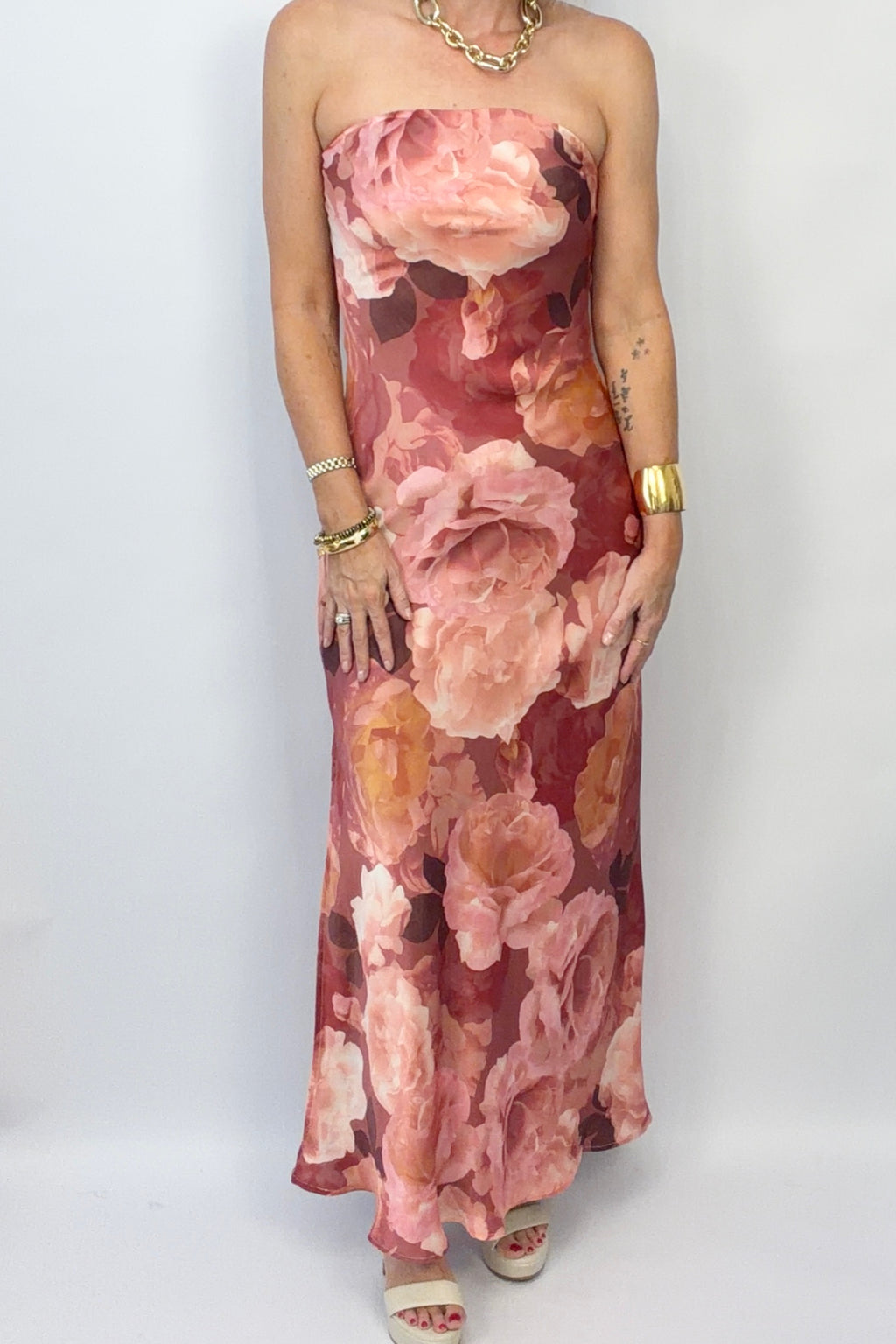 Autumn Blush Maxi Dress