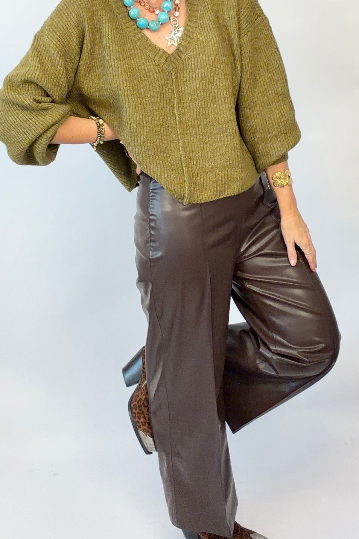 Downtown Drama Leather Pants