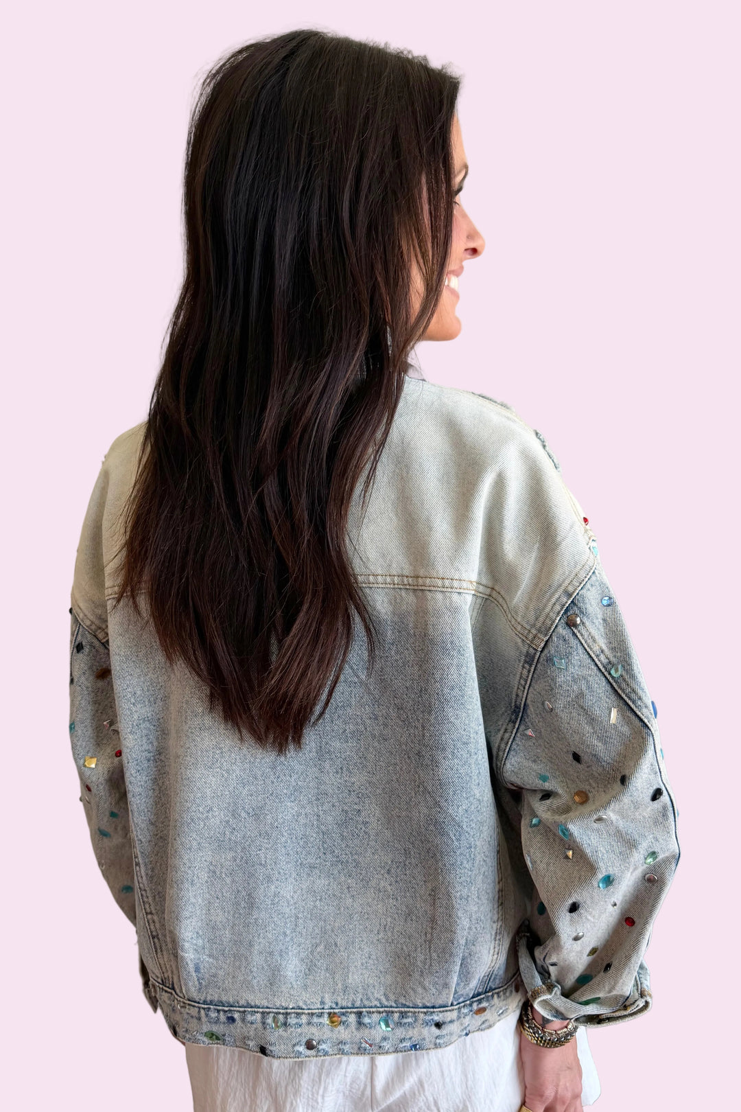 Jewel Drip Denim Jacket
