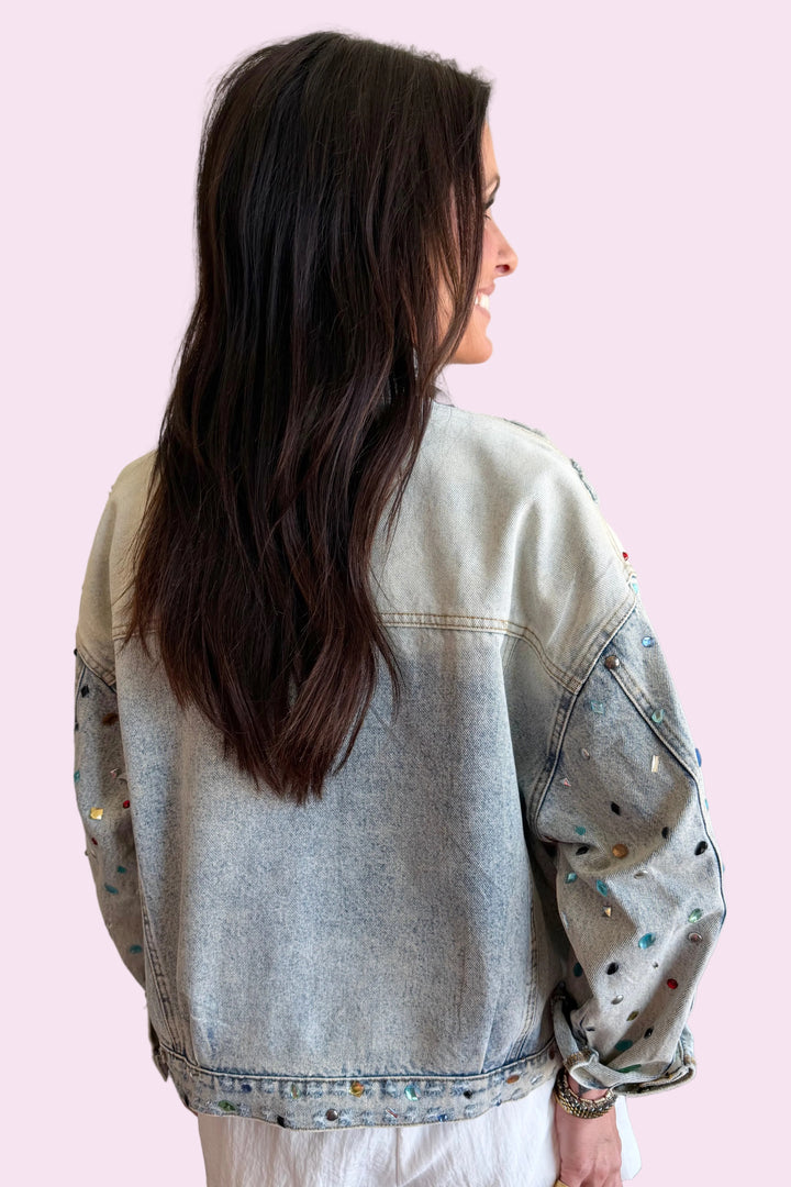 Jewel Drip Denim Jacket