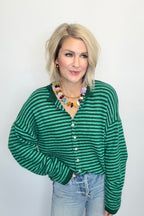 Evergreen Edit Striped Cardigan
