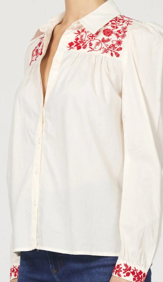 Nasrin Novelty Button Up