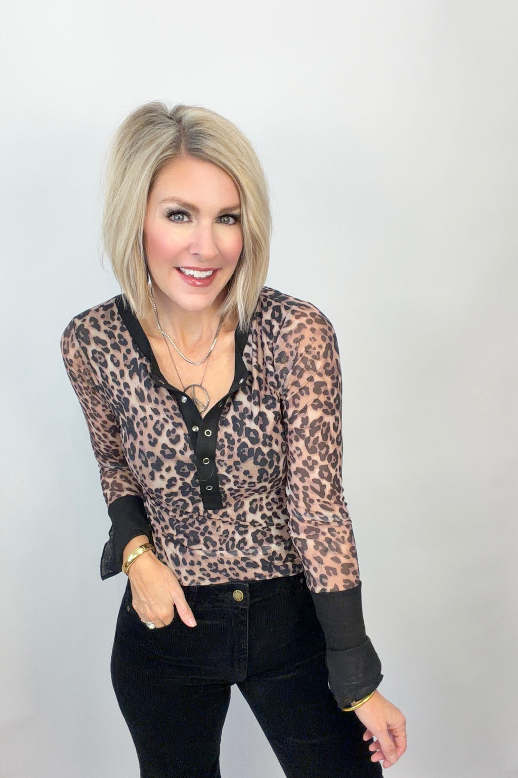 Sheer Perfection Leopard Top