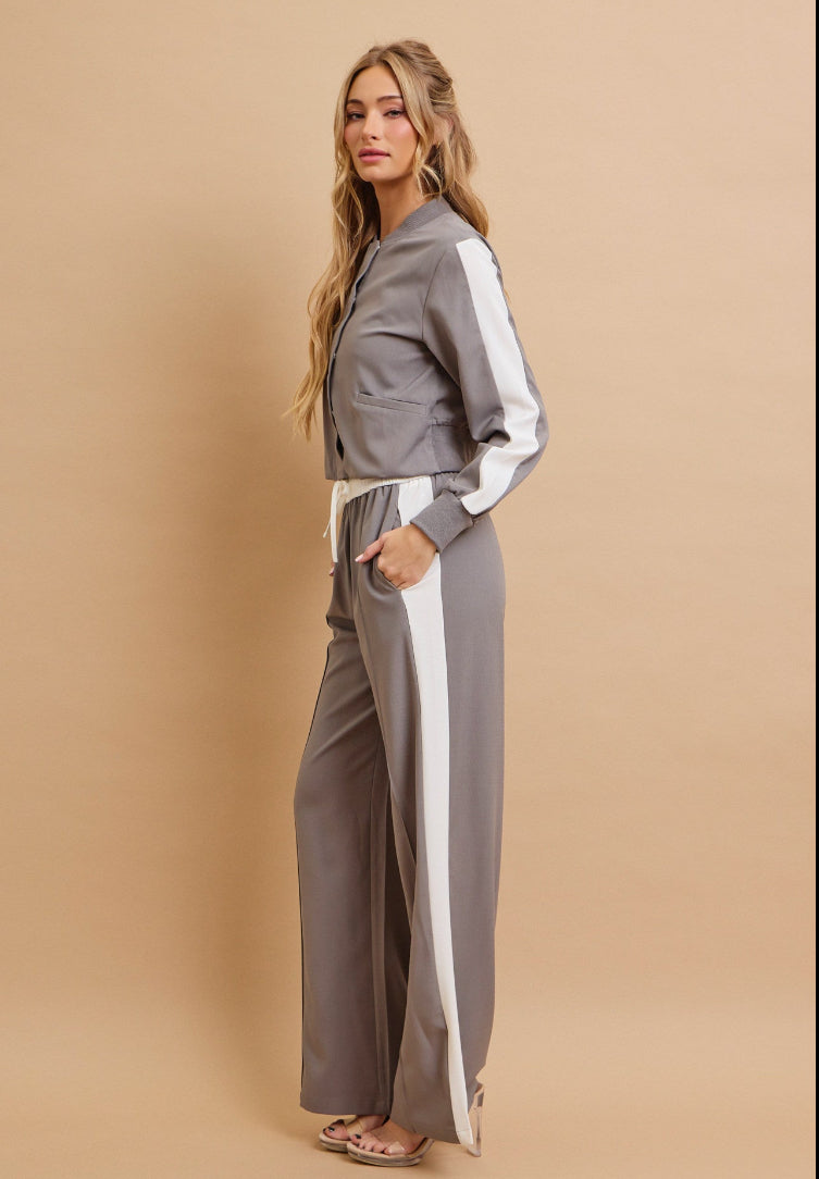 Clara Woven Jacket and Pants Set