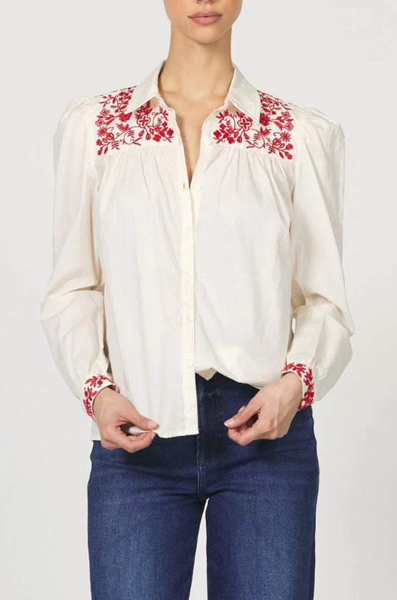 Nasrin Novelty Button Up