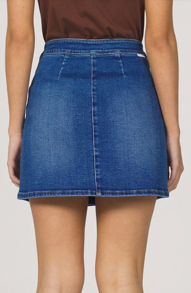Quinn Denim Button-Up Skirt