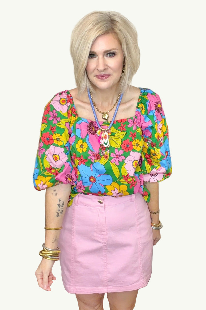 Bloomerang Tie Back Top