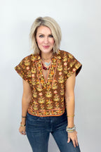 Wrapped in Fall Floral Blouse