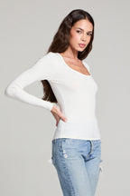Scoop Long Sleeve Slim Tee