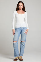 Scoop Long Sleeve Slim Tee