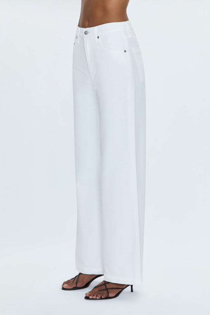 Pistola- JADYN LOW SLUNG PALAZZO JEAN - VIVID WHITE