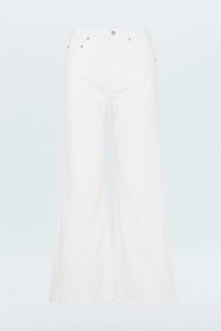 Pistola- JADYN LOW SLUNG PALAZZO JEAN - VIVID WHITE