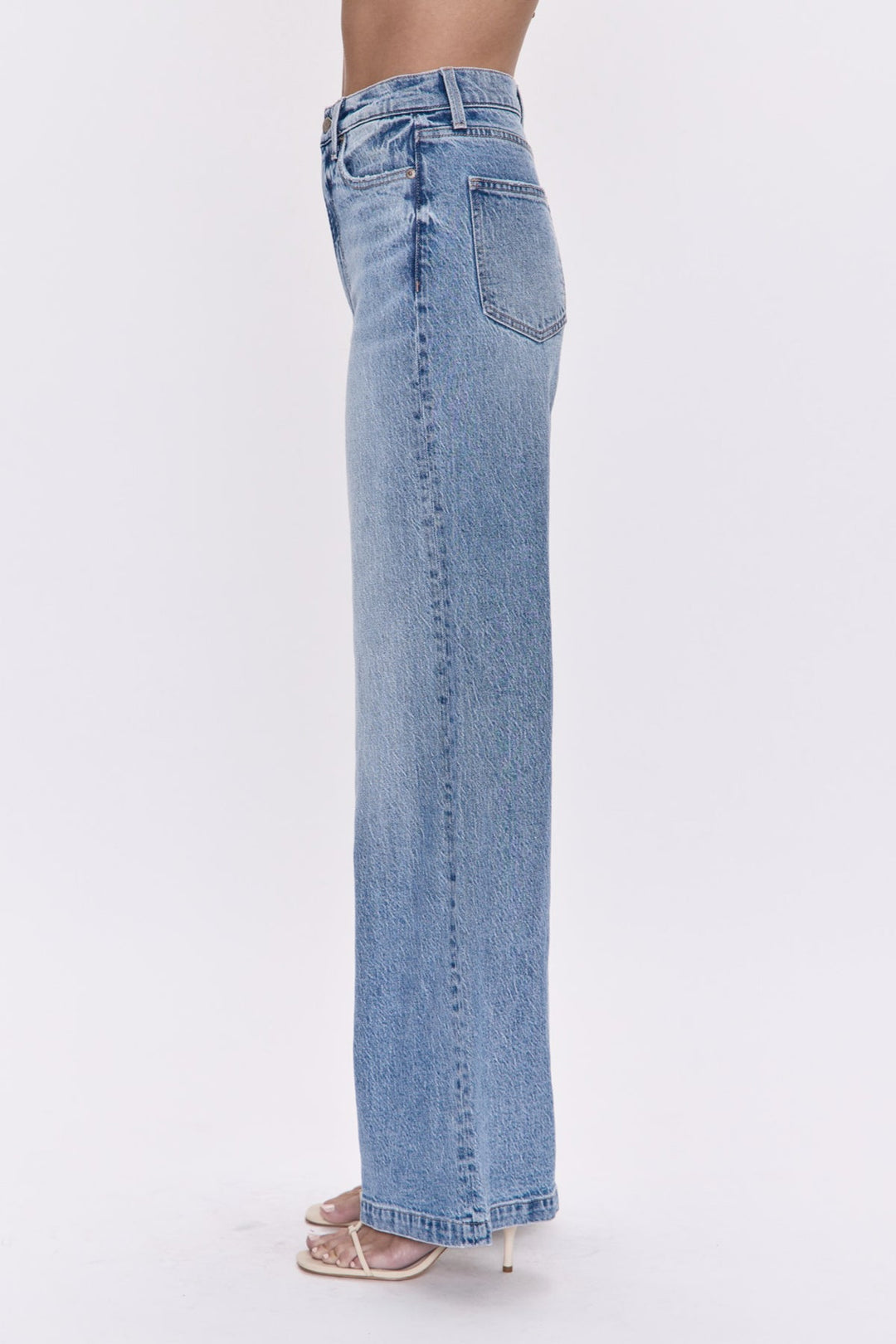 Pistola- PETITE LANA HIGH RISE ULTRA WIDE LEG JEAN - BREAK
