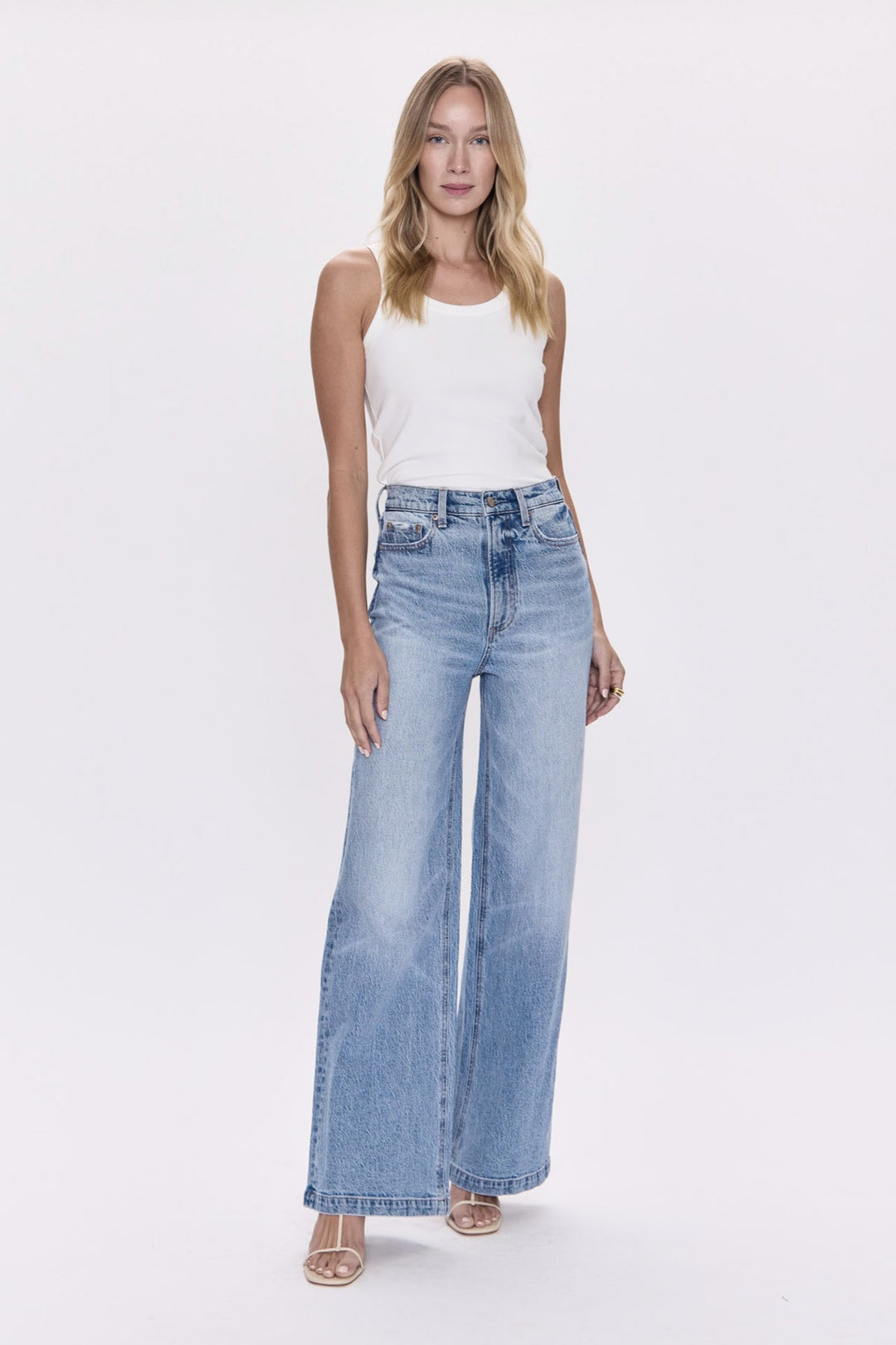 Pistola- PETITE LANA HIGH RISE ULTRA WIDE LEG JEAN - BREAK