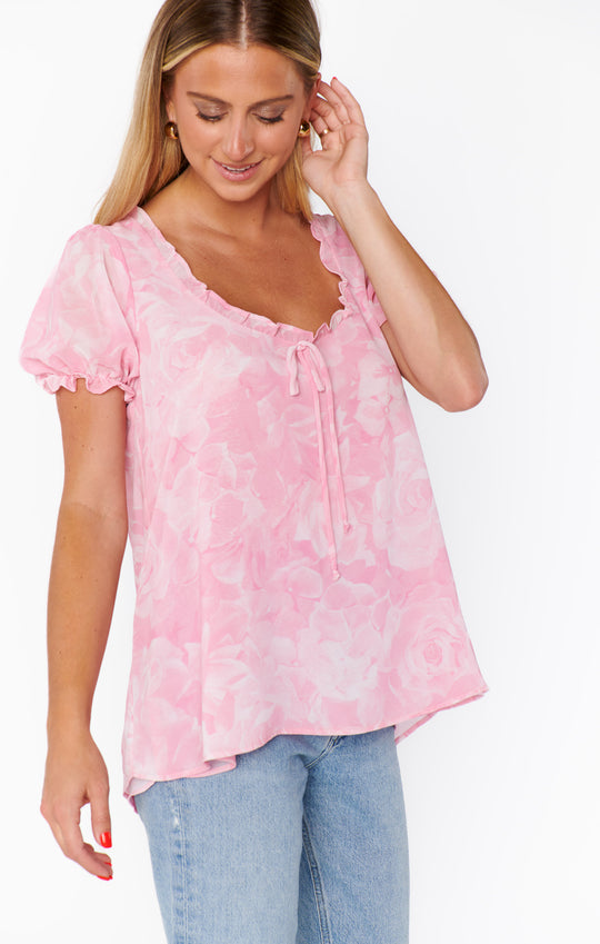SHOW ME YOUR MUMU- Brunch Top Sweet Pink