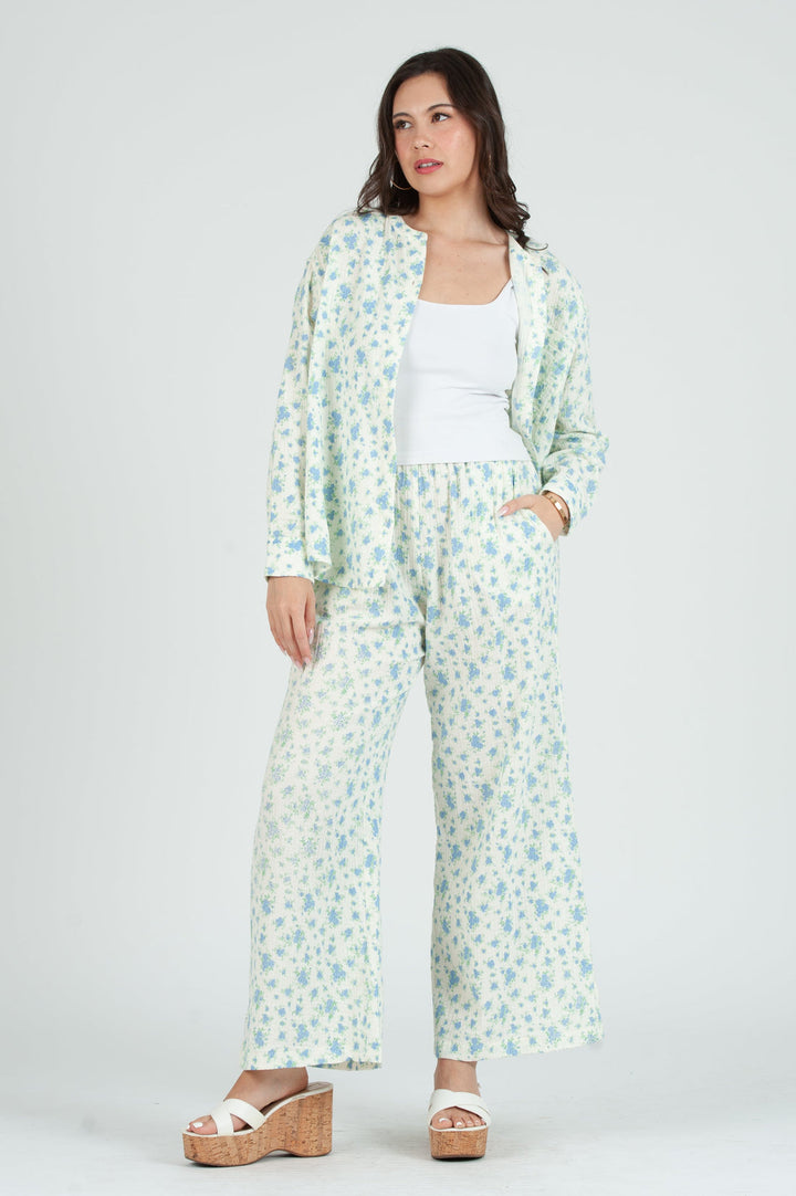 Women's Gauze Elastic Waist Pants