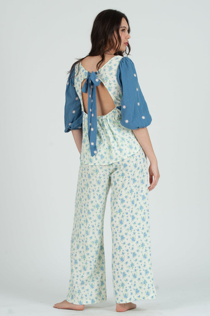 Women's Gauze Elastic Waist Pants