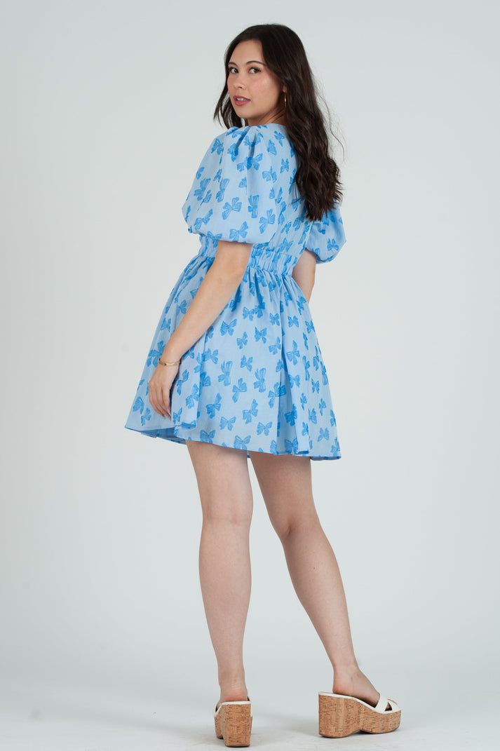 Bow Embossed Dress