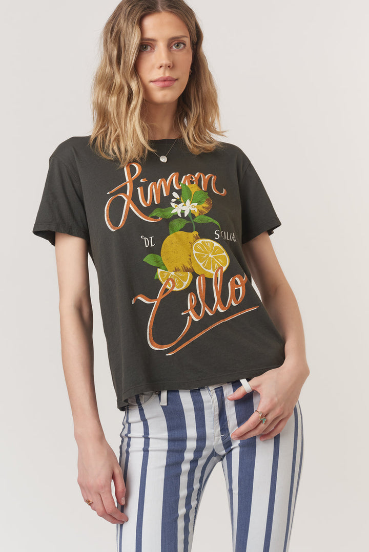 LIMON CELLO TEE - VINTAGE BLACK