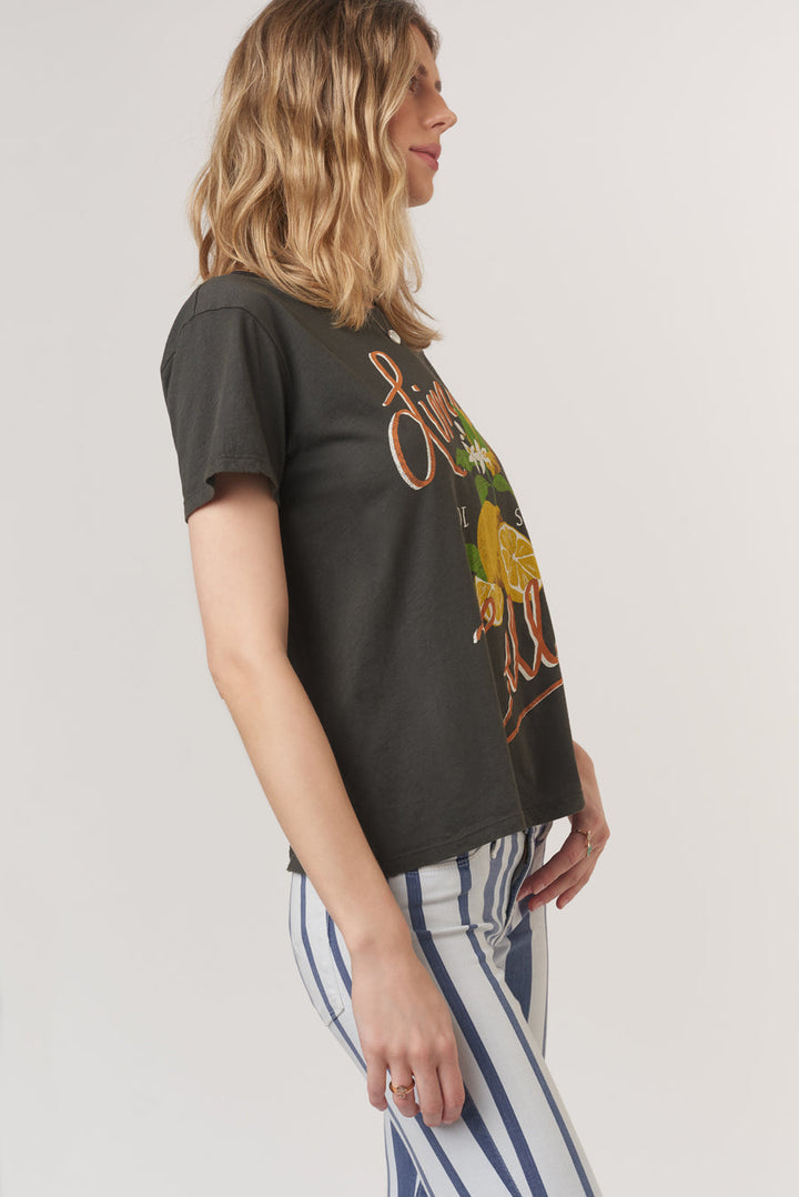 LIMON CELLO TEE - VINTAGE BLACK