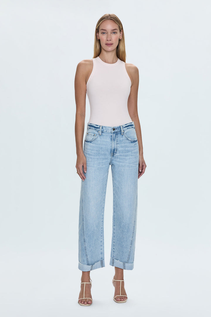Pistola- KACEY MID RISE CUFFED STRAIGHT JEAN - BERKELEY