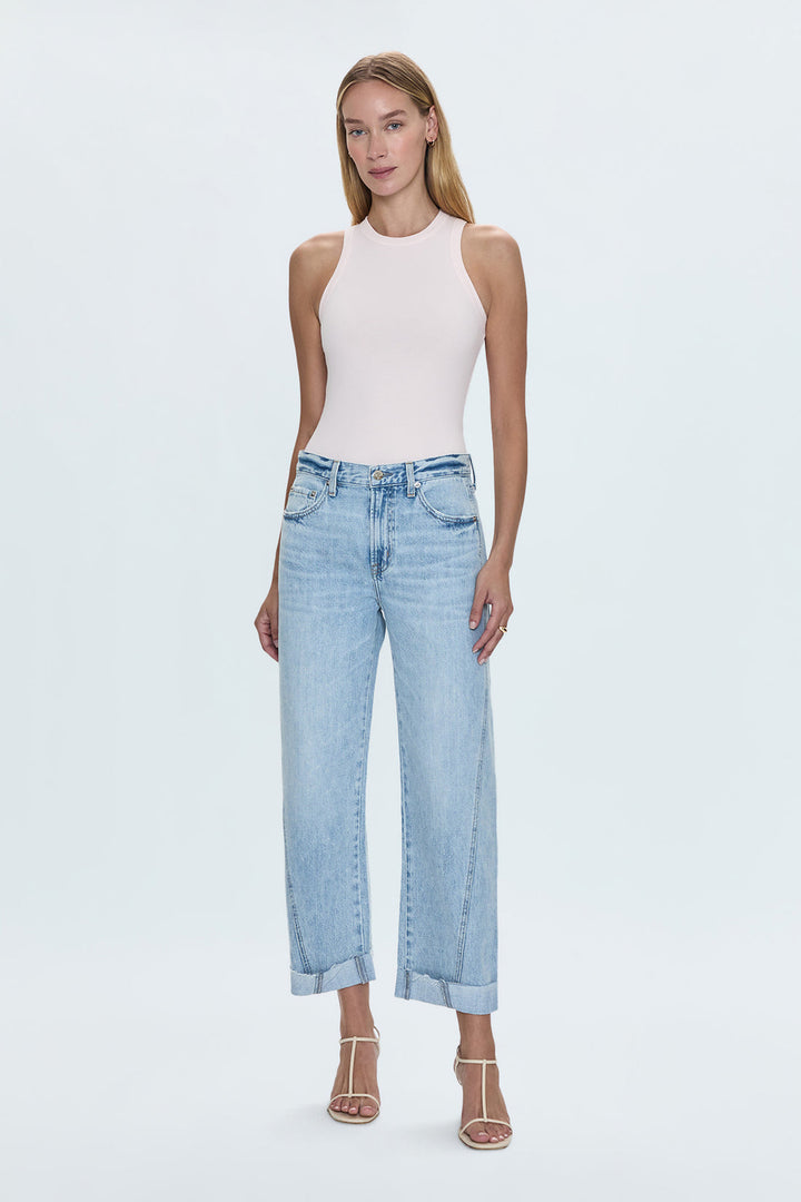 Pistola- KACEY MID RISE CUFFED STRAIGHT JEAN - BERKELEY