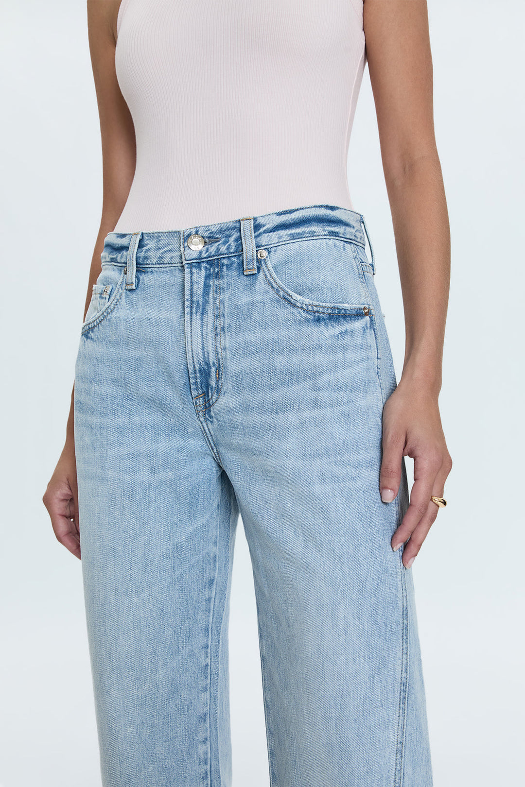 Pistola- KACEY MID RISE CUFFED STRAIGHT JEAN - BERKELEY