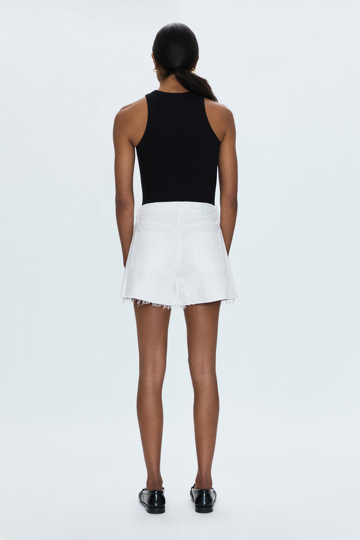 Pistola- KENNEDY RELAXED MID RISE CUT OFF SHORT- ANTIQUE WHITE