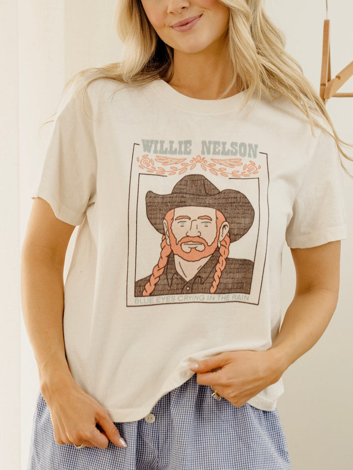Willie Nelson Blue Eyes Crying In The Rain Off White Ellie Perfect Tee