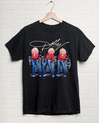 Dolly Parton Triple Threat Black Thrifted Distressed Tee