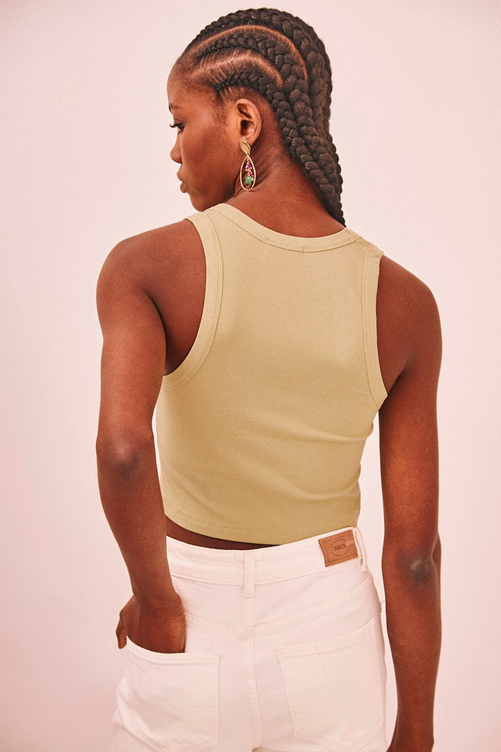 GREEN BASIC TANK TOP