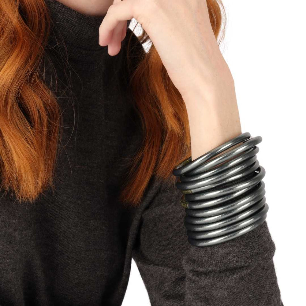 BuDHaGirl Graphite- All Weather Bangles