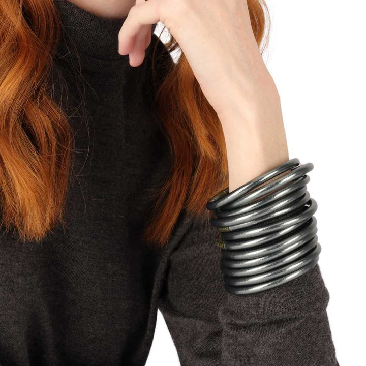 BuDHaGirl Graphite- All Weather Bangles