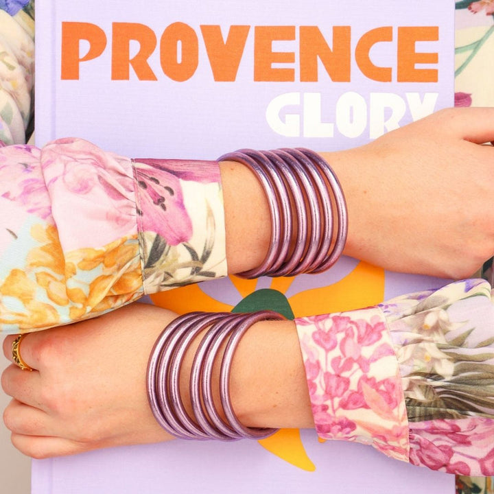 BudhaGirl- LILA ALL WEATHER BANGLES - SERENITY PRAYER