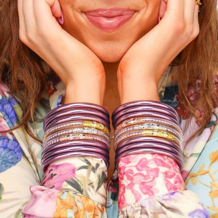 BudhaGirl- LILA ALL WEATHER BANGLES - SERENITY PRAYER