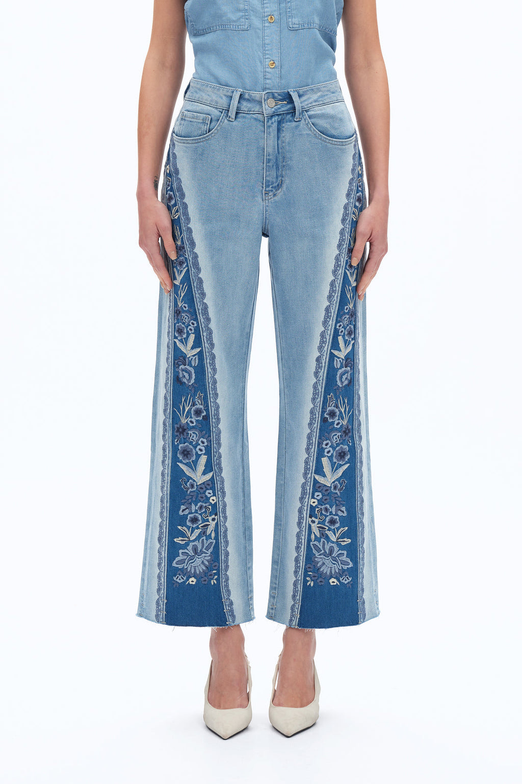Patchwork Embroidered Jeans