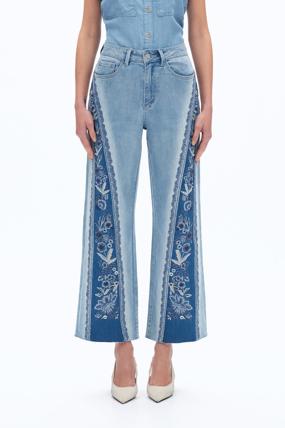 Patchwork Embroidered Jeans