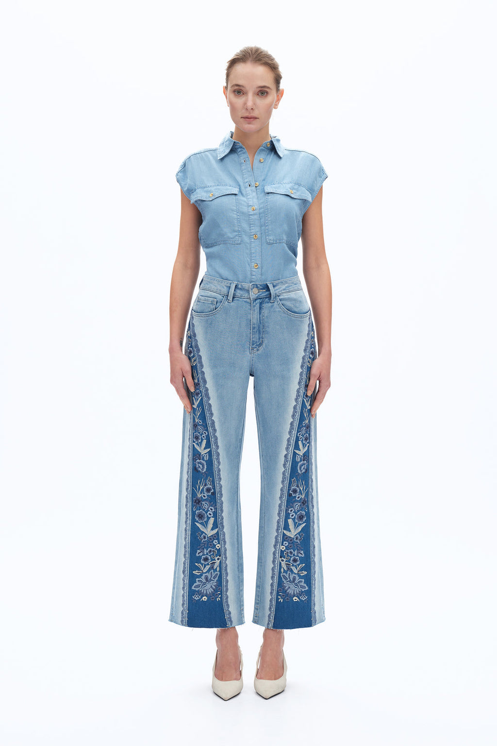 Patchwork Embroidered Jeans