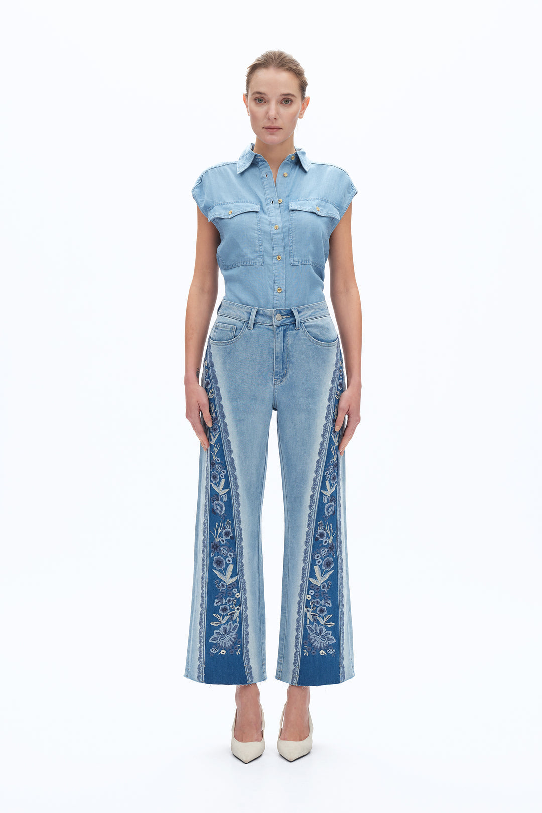 Patchwork Embroidered Jeans