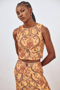 Paisley Ring Crop Top