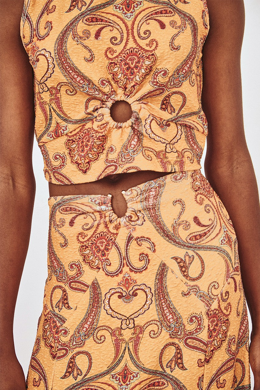 Paisley Ring Crop Top