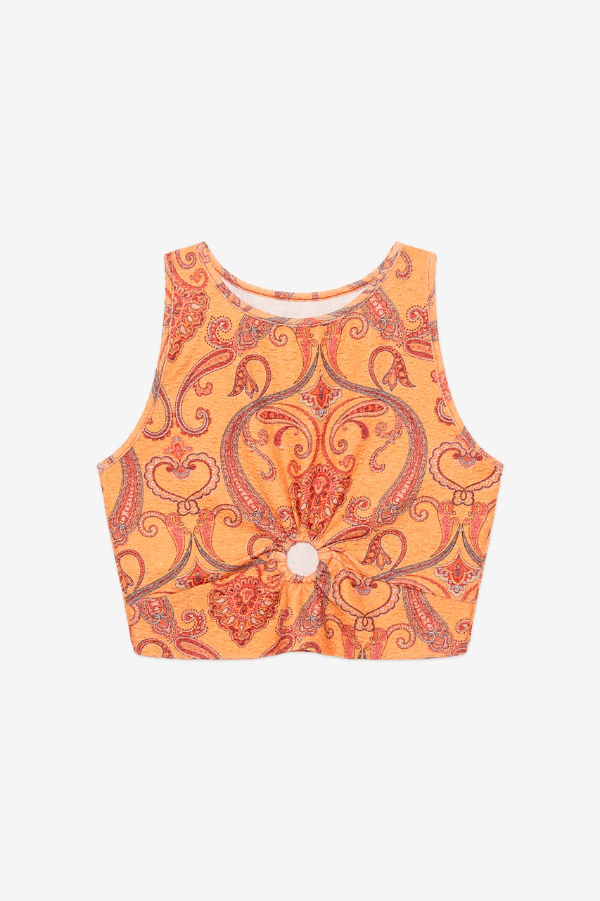 Paisley Ring Crop Top