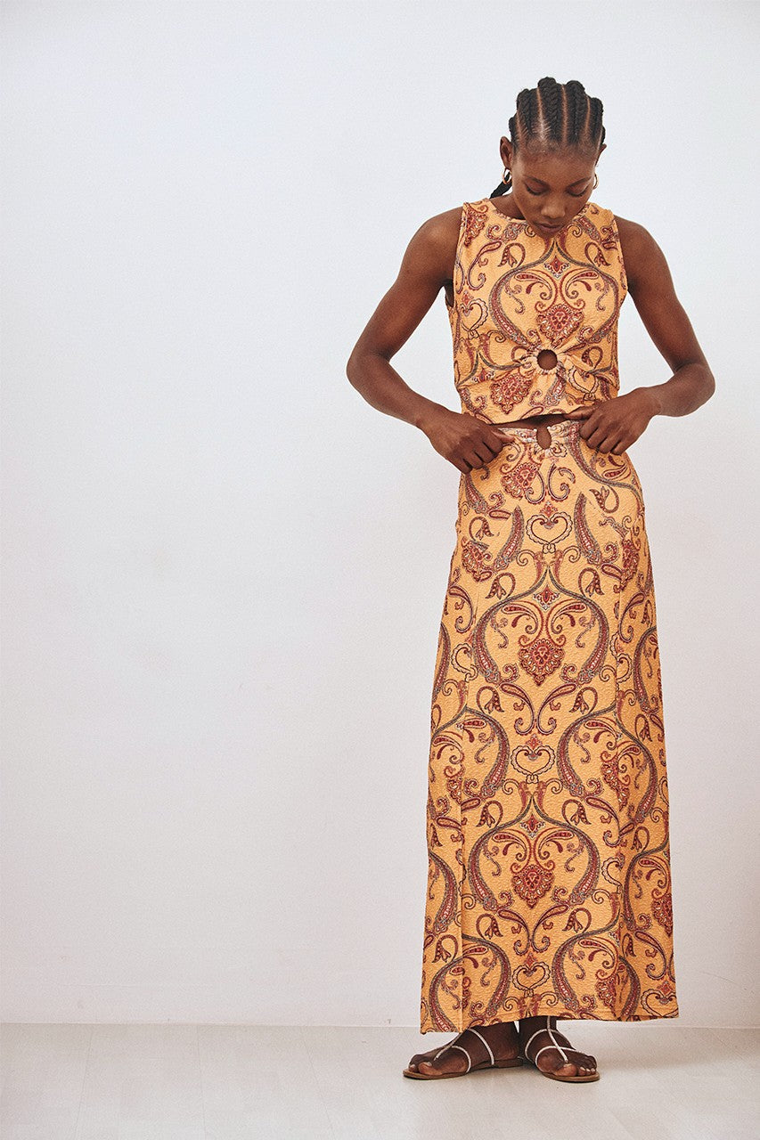 Ring Paisley Skirt