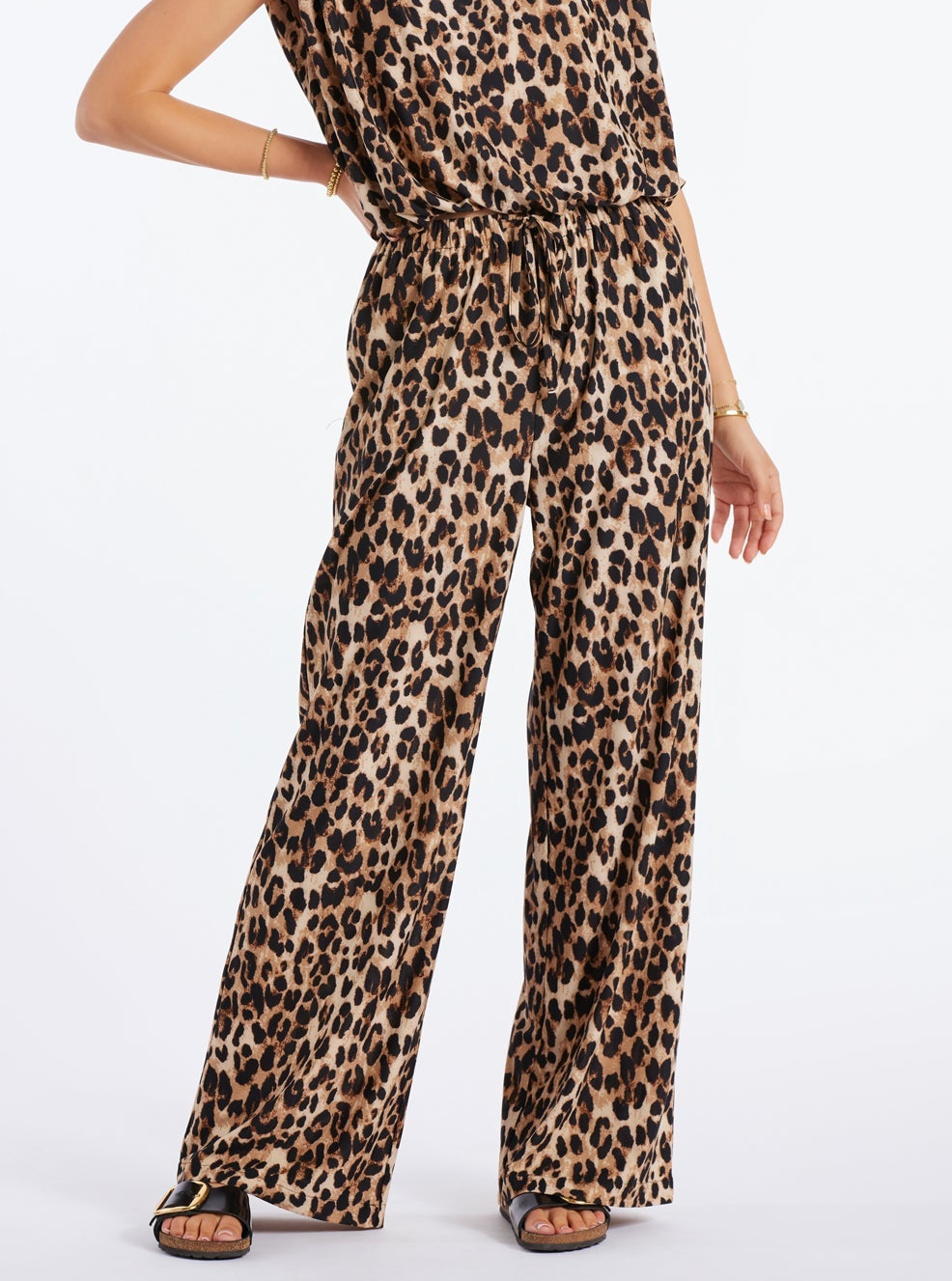 Serafina Drawstring Leopard Pant